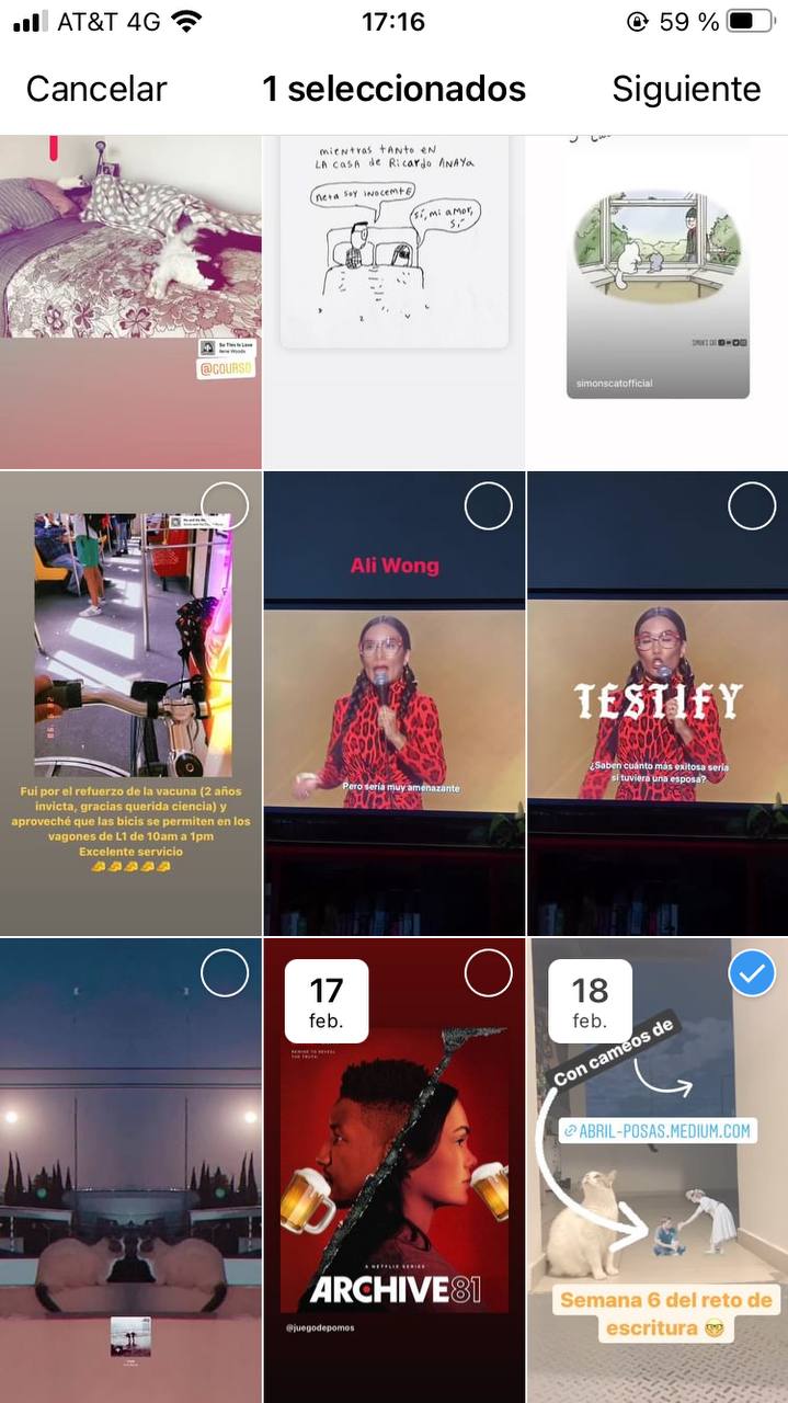 Cómo seleccionar la historia de Instagram que se desea guardar en destacadas