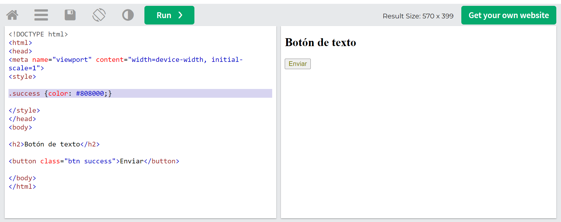 Cómo crear un botón en HTML: código adicional