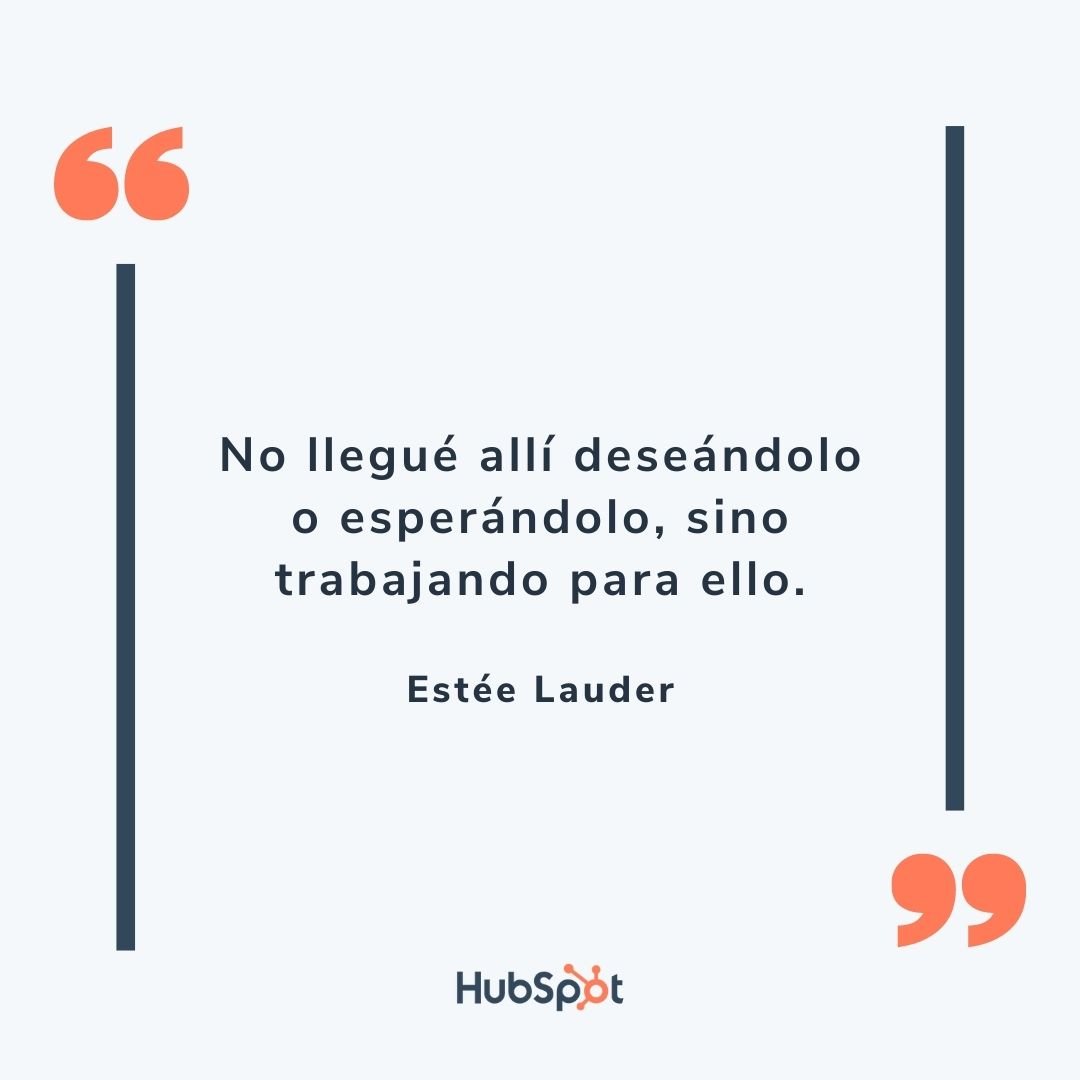 Frase de liderazgo de Estée Lauder