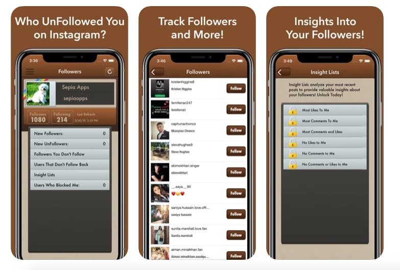 Apps de Instagram para gestionar seguidores: Instafollow