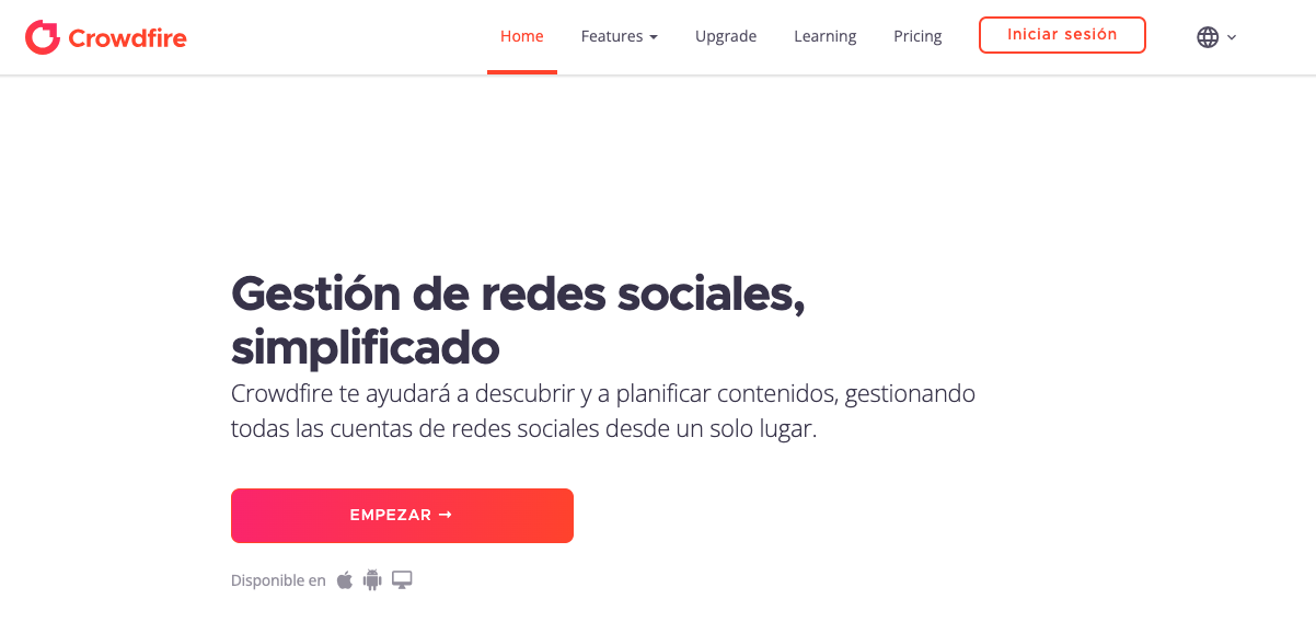 Herramientas para programar en redes sociales: Sked Social