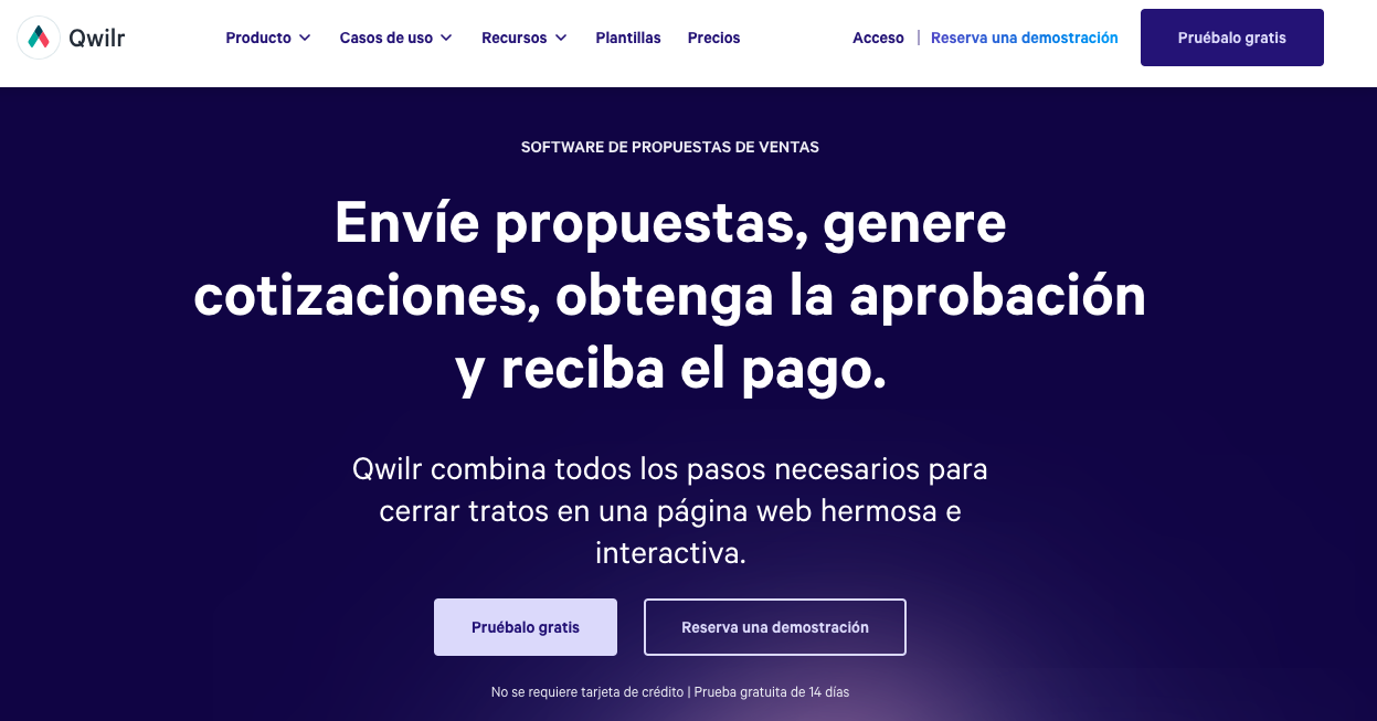 Software para cotizaciones: Qwilr