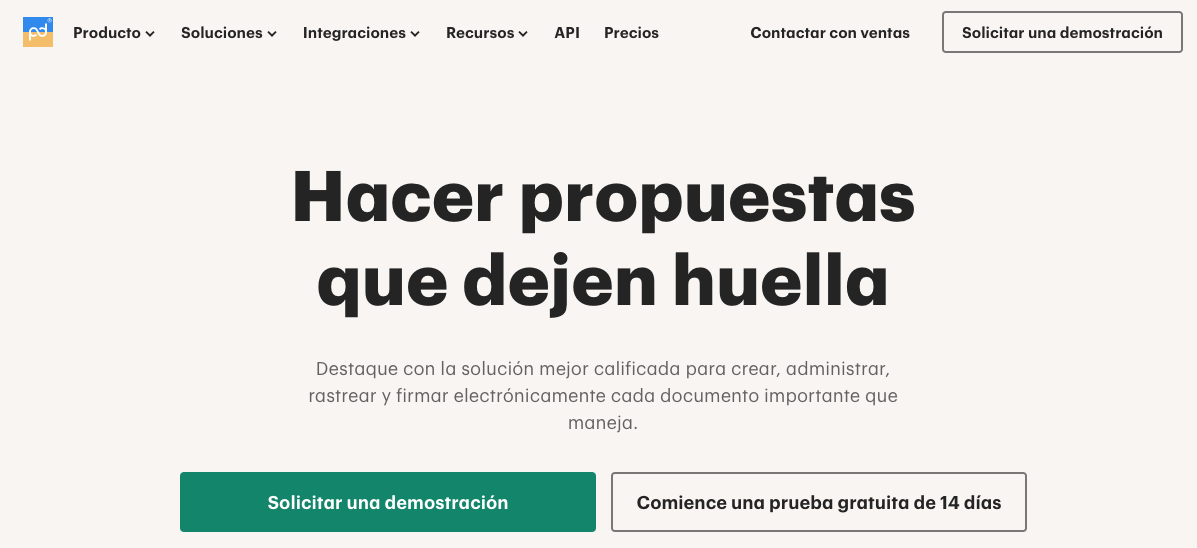software para cotizaciones de ventas PandaDoc