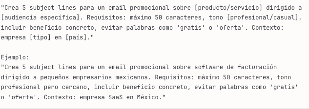 Prompt Para subject lines