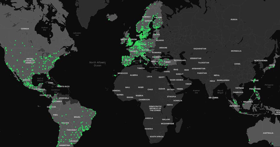 Ejemplo de visualización de datos de Spotify: Musical Cities