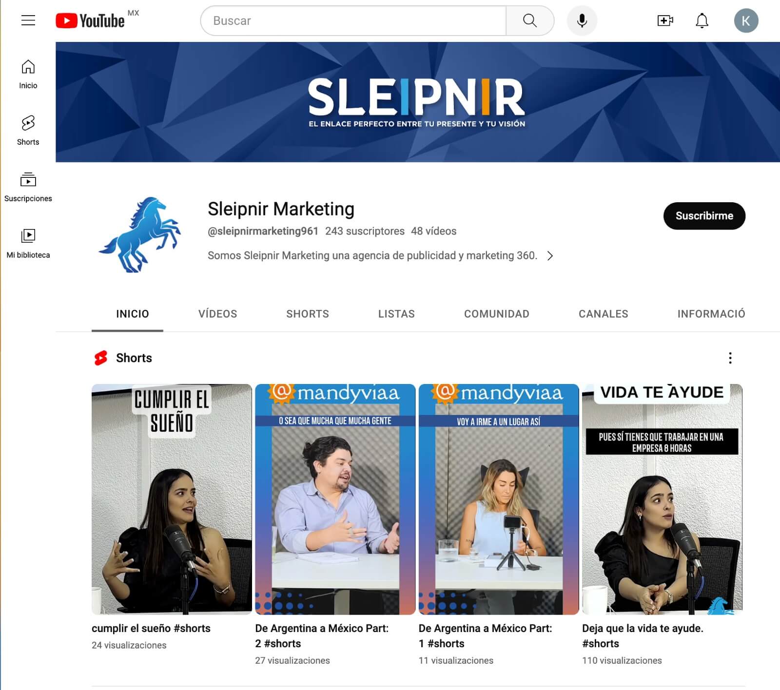 Ejemplos de banners para YouTube: Sleipnir
