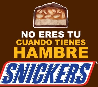 Ejemplo de slogans famosos: Snickers