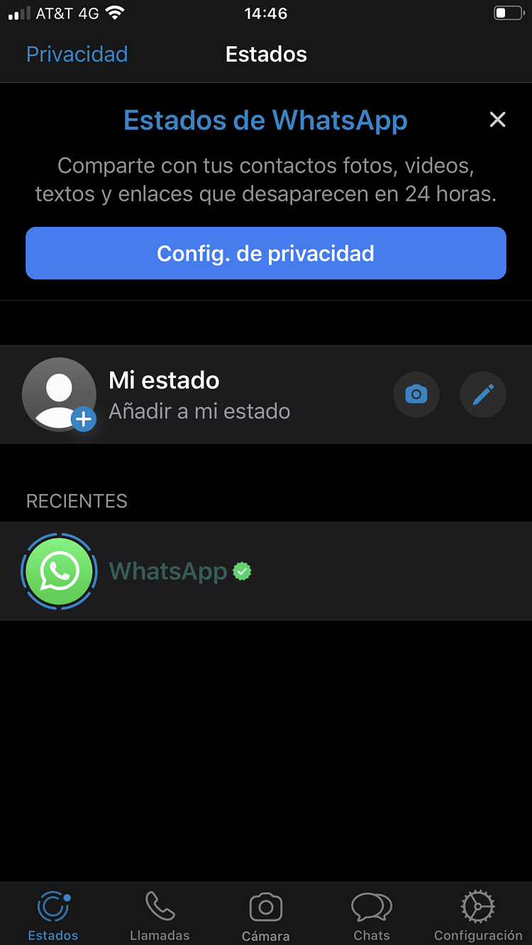 Cómo utilizar WhatsApp Business: Configurar estados