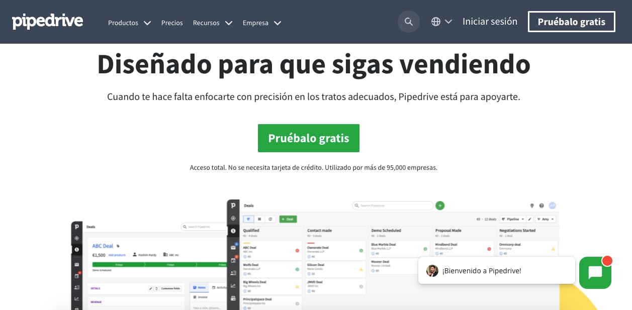 Mejores CRM: Pipedrive