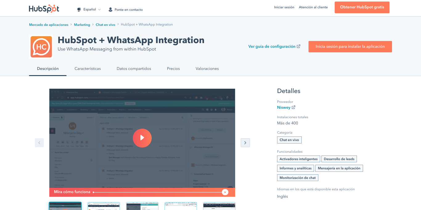 WhatsApp Business integracion con Hubspot