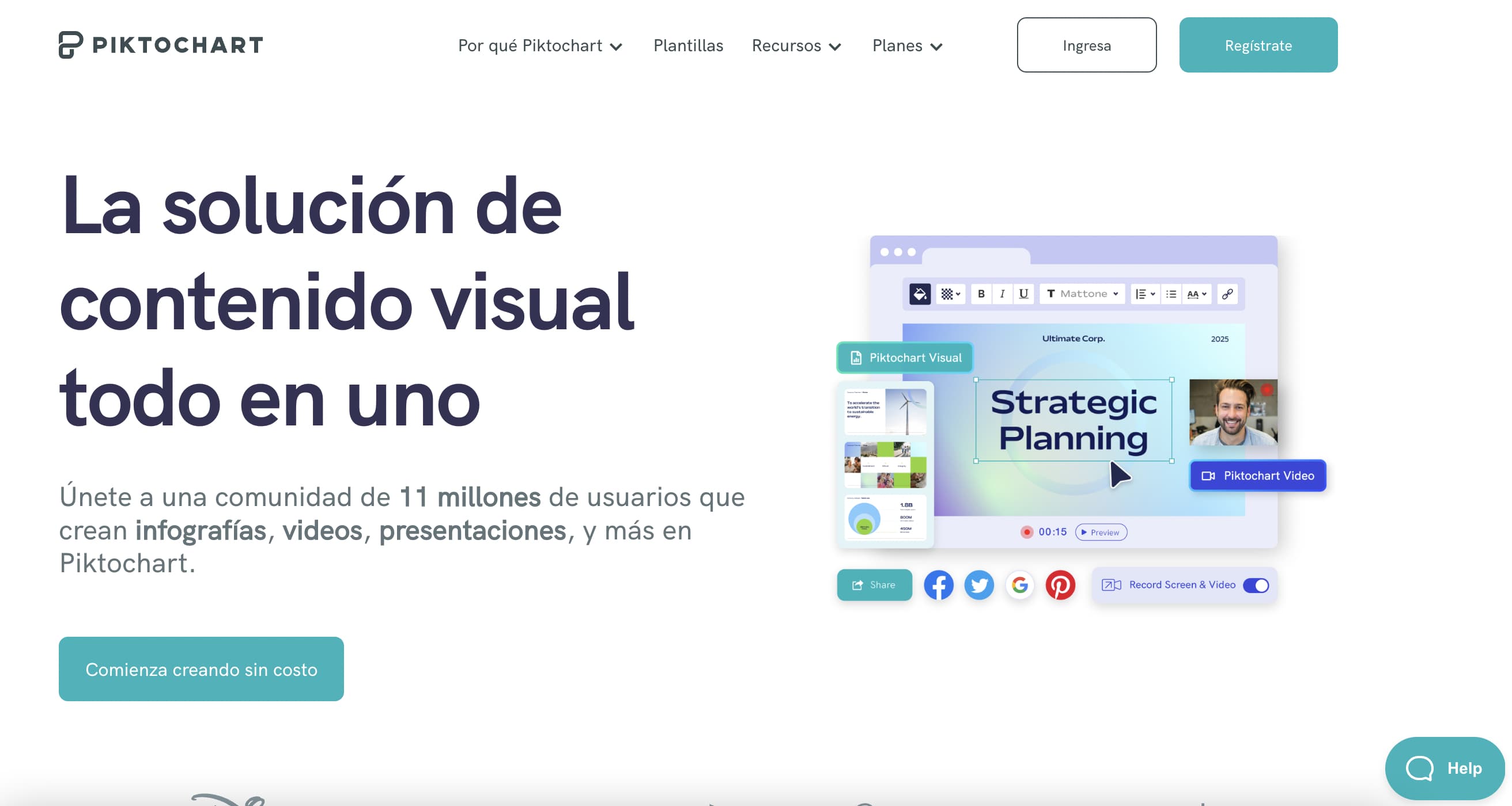 Ejemplo de alternativas a PowerPoint - Piktochart