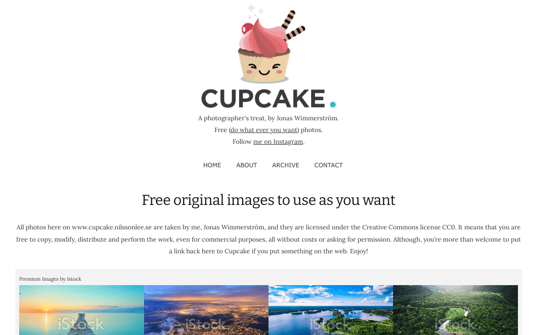 Mejores bancos de imágenes sin derechos de autor: Cupcake