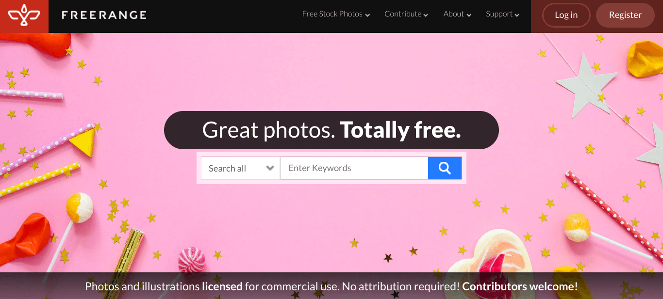 Mejores bancos de imágenes gratuitas con derechos de autor: Freerange