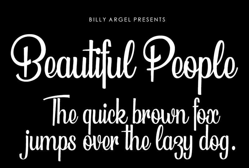 Letras caligráficas: Beautiful People