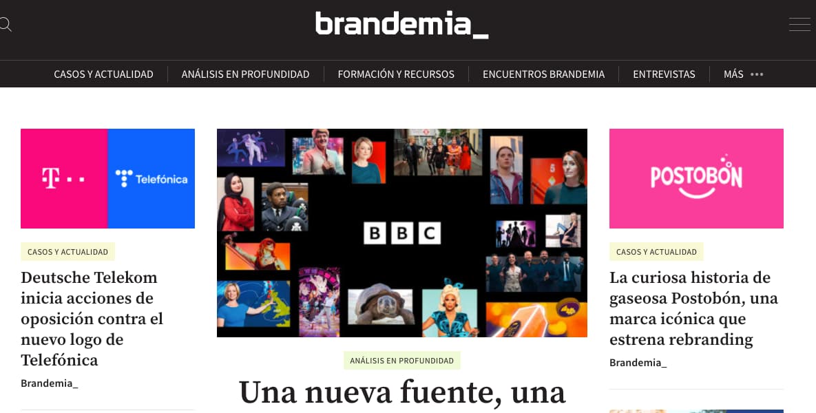 Ejemplo de blog de diseño gráfico: Brandemia