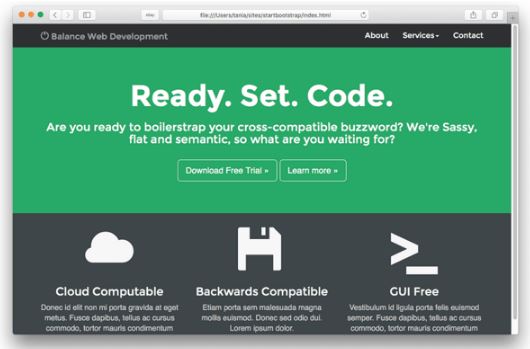 Bootstrap: ejemplo de web con nuevo diseño