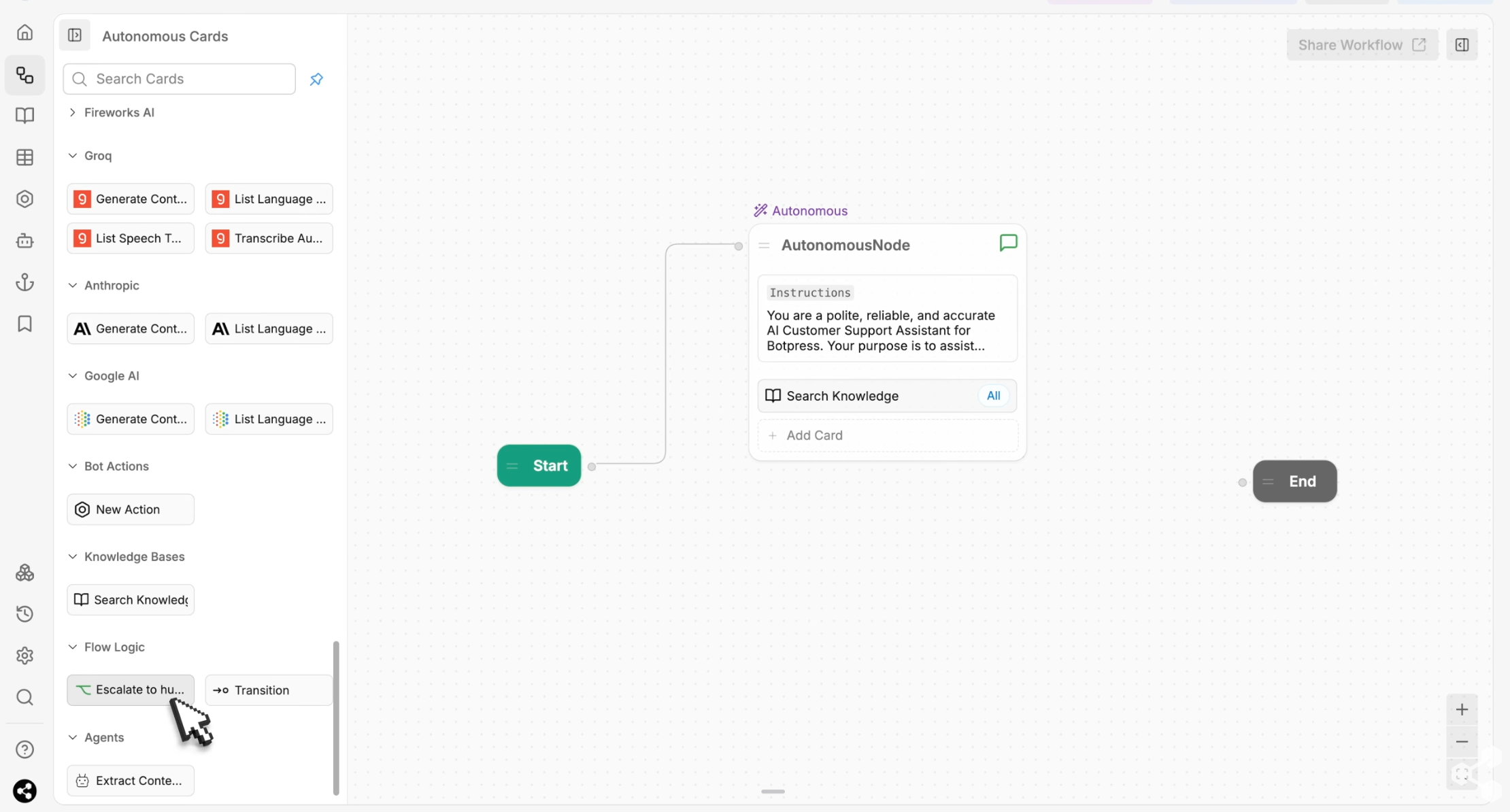Botpress chatbot