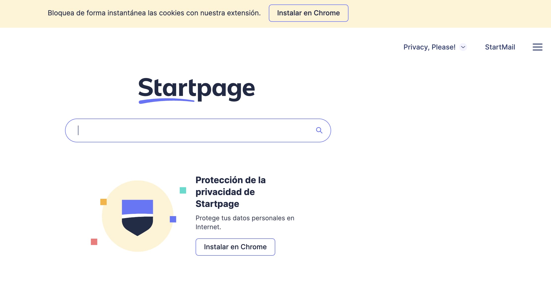 Ejemplo de buscadores de internet más utilizados en 2022: Starpage