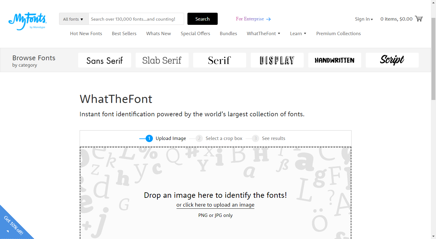 Cómo buscar una fuente tipográfica por imagen: WhatTheFont