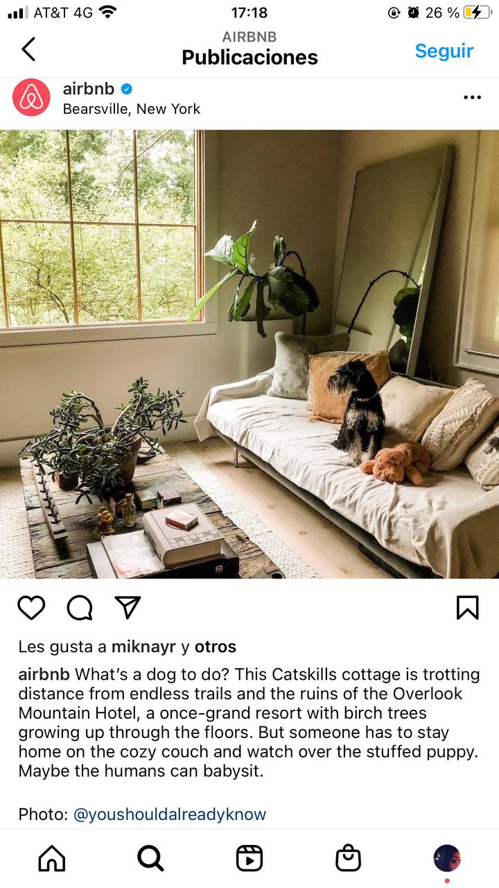 Campañas en Instagram con contenido de usuarios: Airbnb 