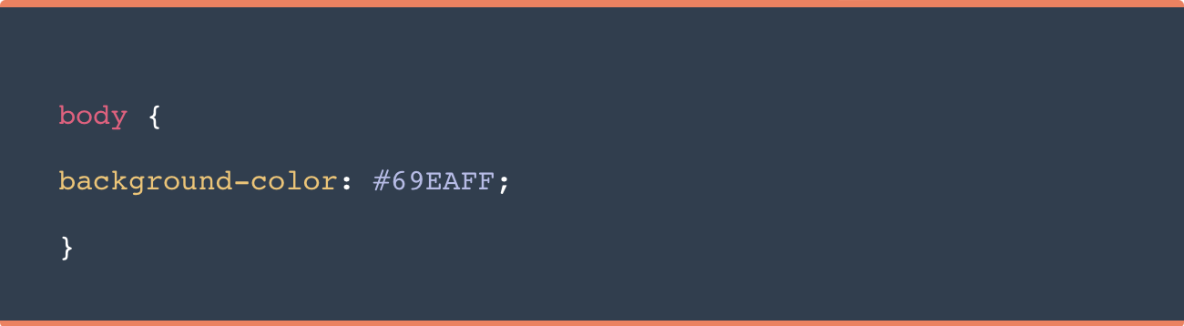 Ejemplo de código en CSS para edición de color con códigos Hex
