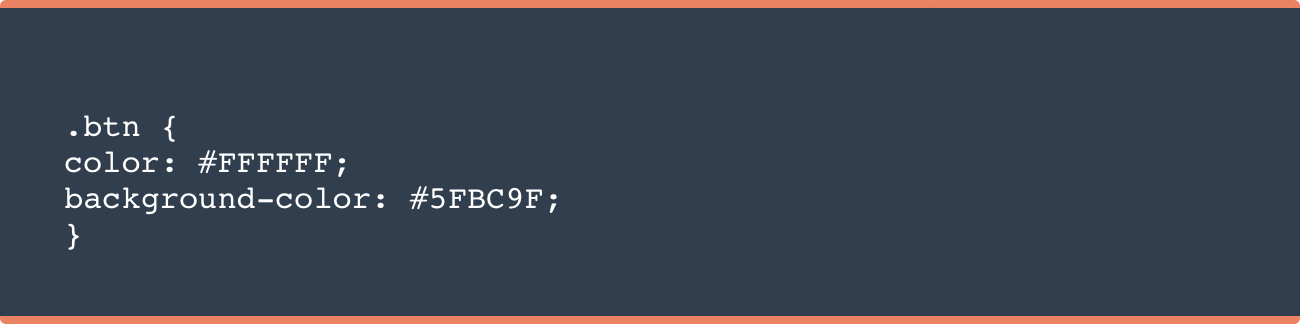 Ejemplo de código en CSS para edición de elemento botón en Bootstrap para CSS