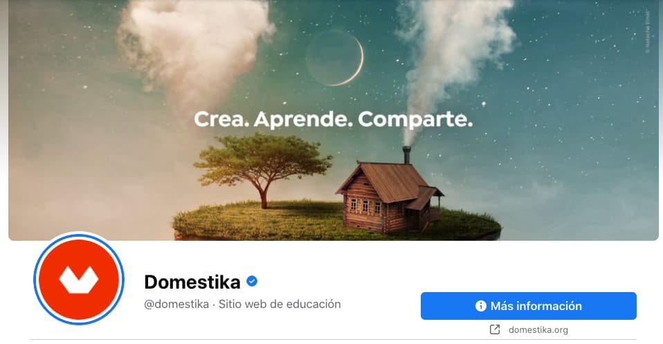 Cómo conseguir likes en Facebook: ejemplo de imagen de portada de Domestika