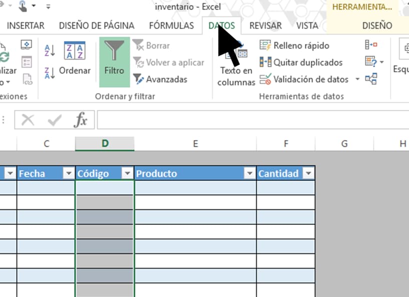 Cómo hacer un inventario de entradas y salidas en Excel: datos