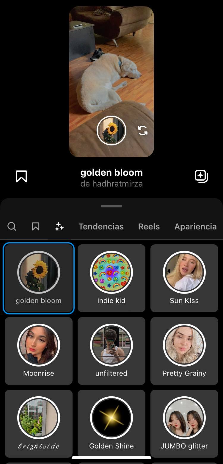 Cómo hacer un reel en Instagram: filtros