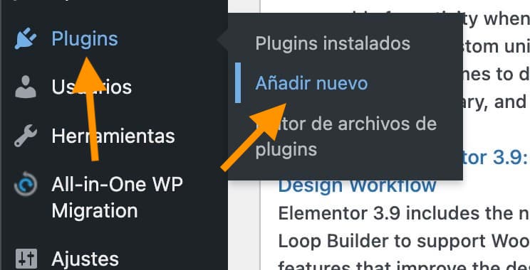 Cómo instalar Elementor en WordPress: plugins