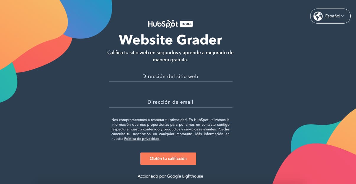 Herramientas para realizar un análisis web: Website Grader de HubSpot