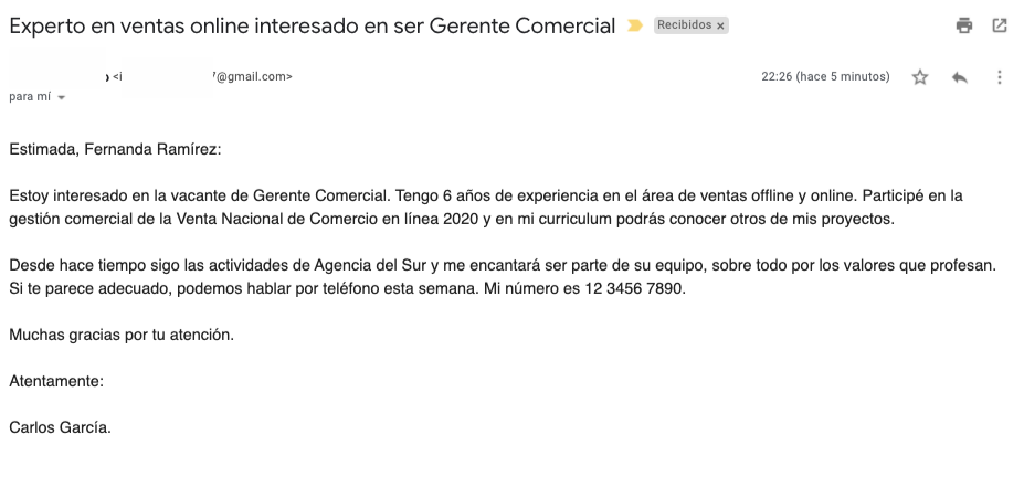 Como Redactar Un Correo Formal Ejemplo Para Enviar Curriculum