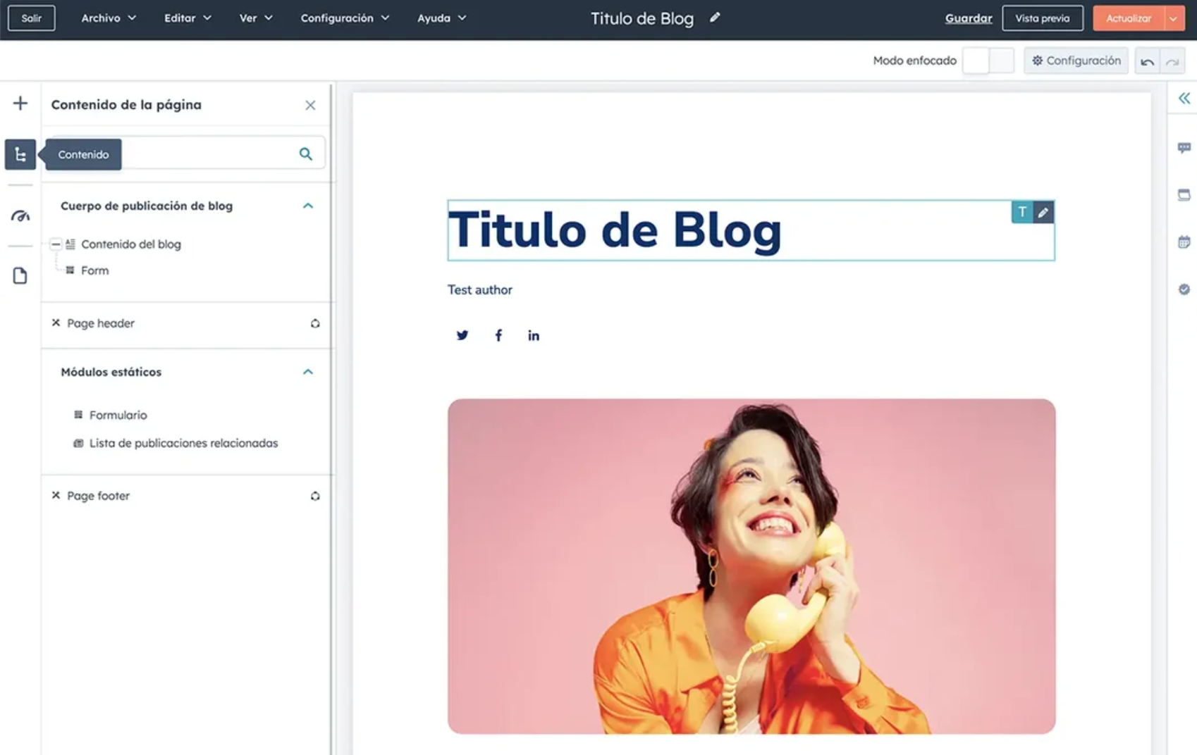 Crea una landing page con HubSpot