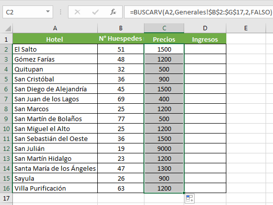 Cómo cruzar bases de datos en Excel: resultados