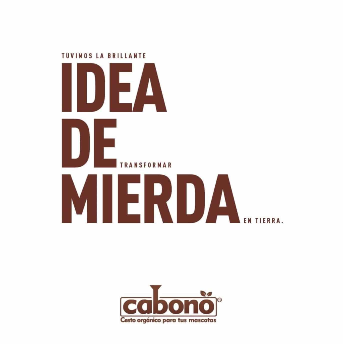 Ejemplo de diseño publicitario de Cabono
