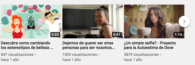 Ejemplo de storytelling en español: Dove en YouTube