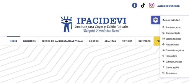 Ejemplo de acción para accesibilidad web: IPACIDEVI