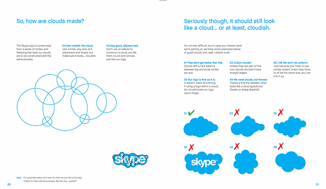 Ejemplo de manual de identidad corporativa: Skype