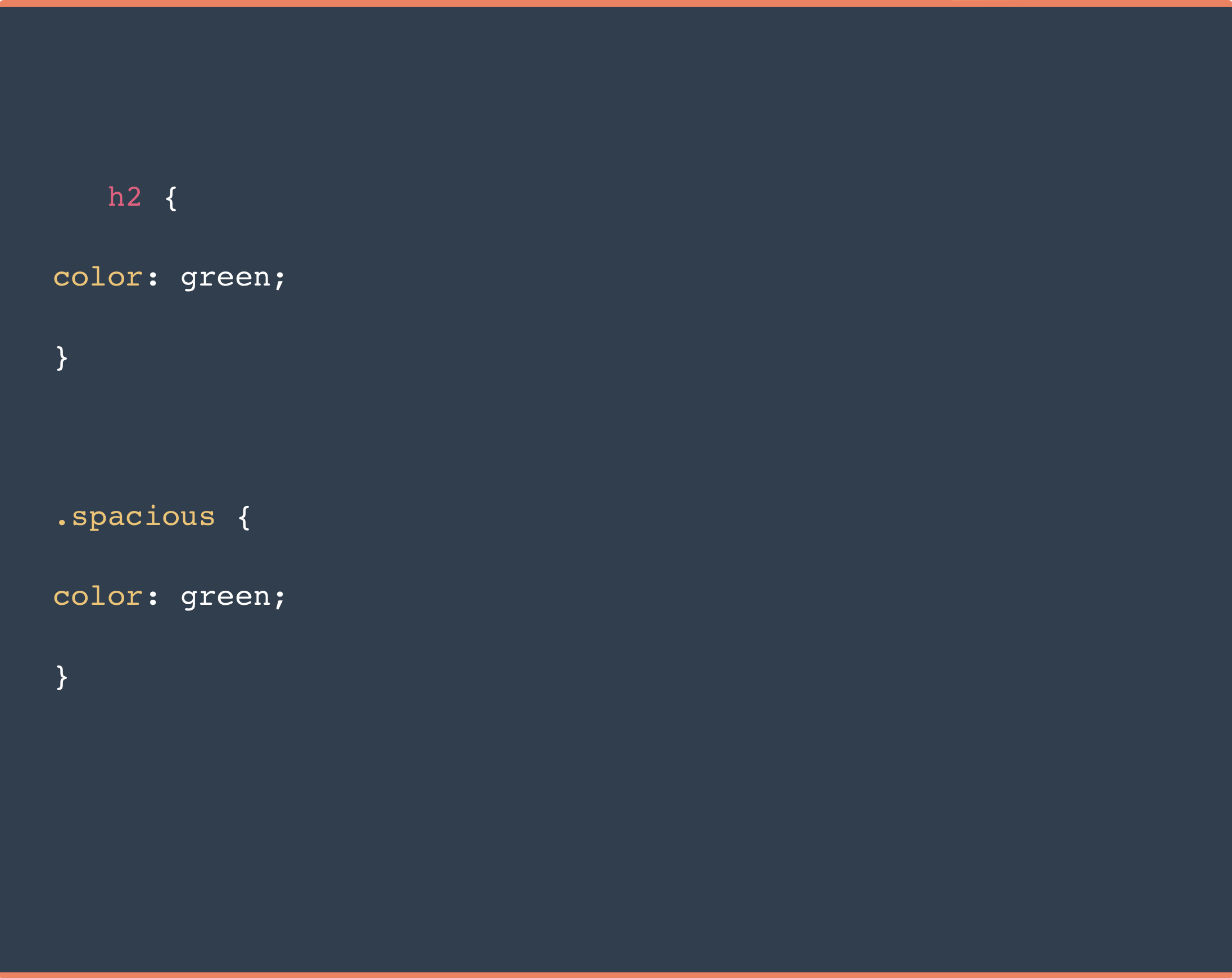 Ejemplo de código para aplicación de selectores combinados en CSS