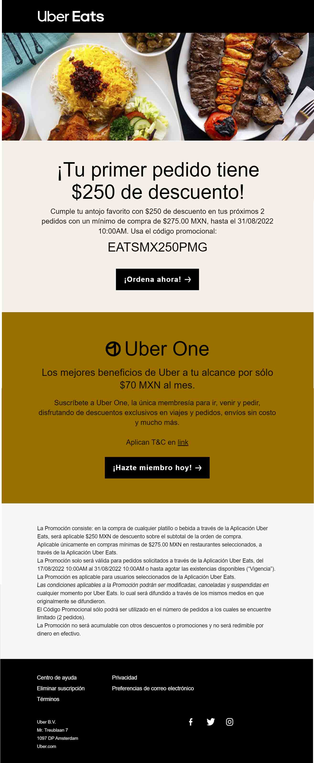 ejemplos de mailing exitosos: Uber