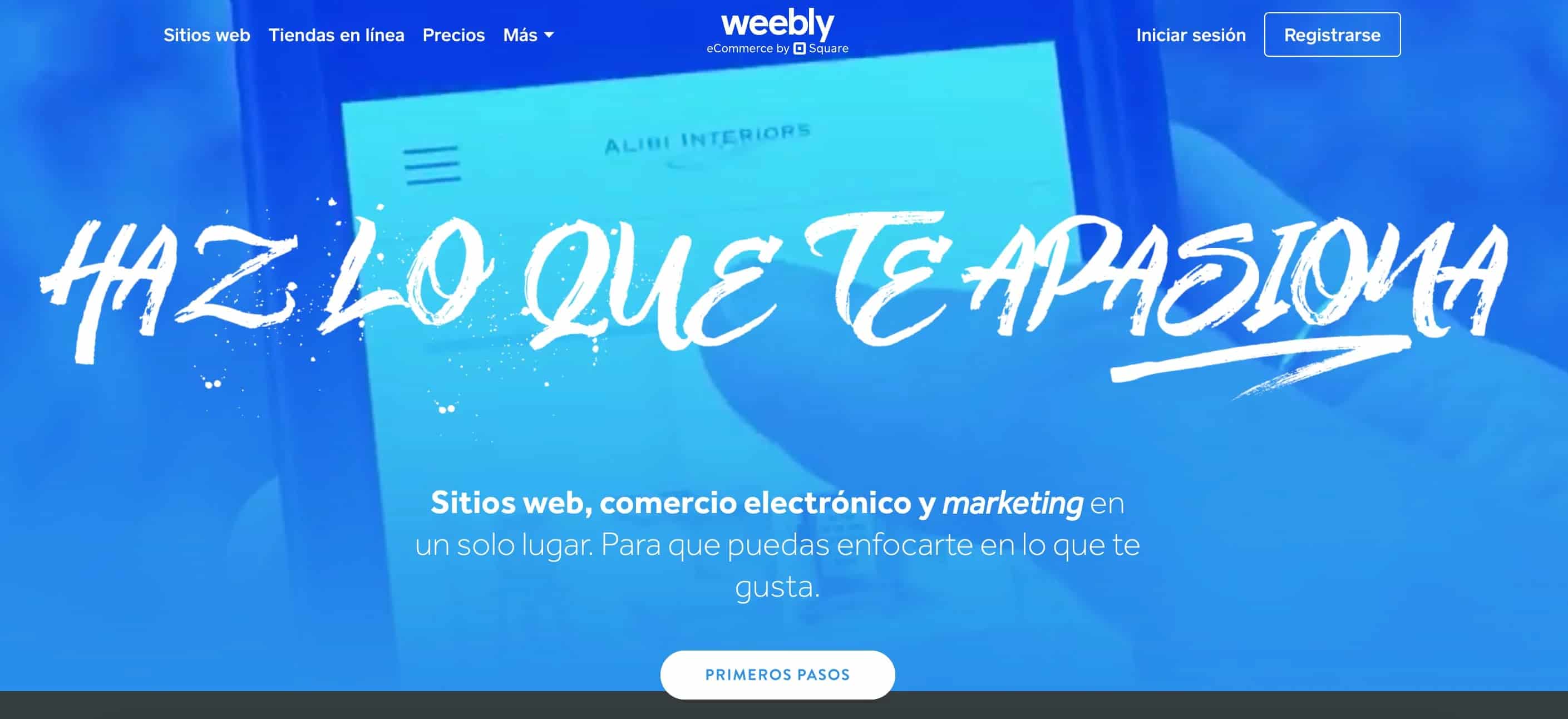 Ejemplos de herramientas para crear páginas web: Weebly