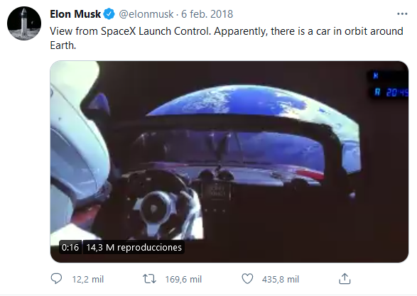 Ejemplo de relaciones públicas de Space X y Tesla