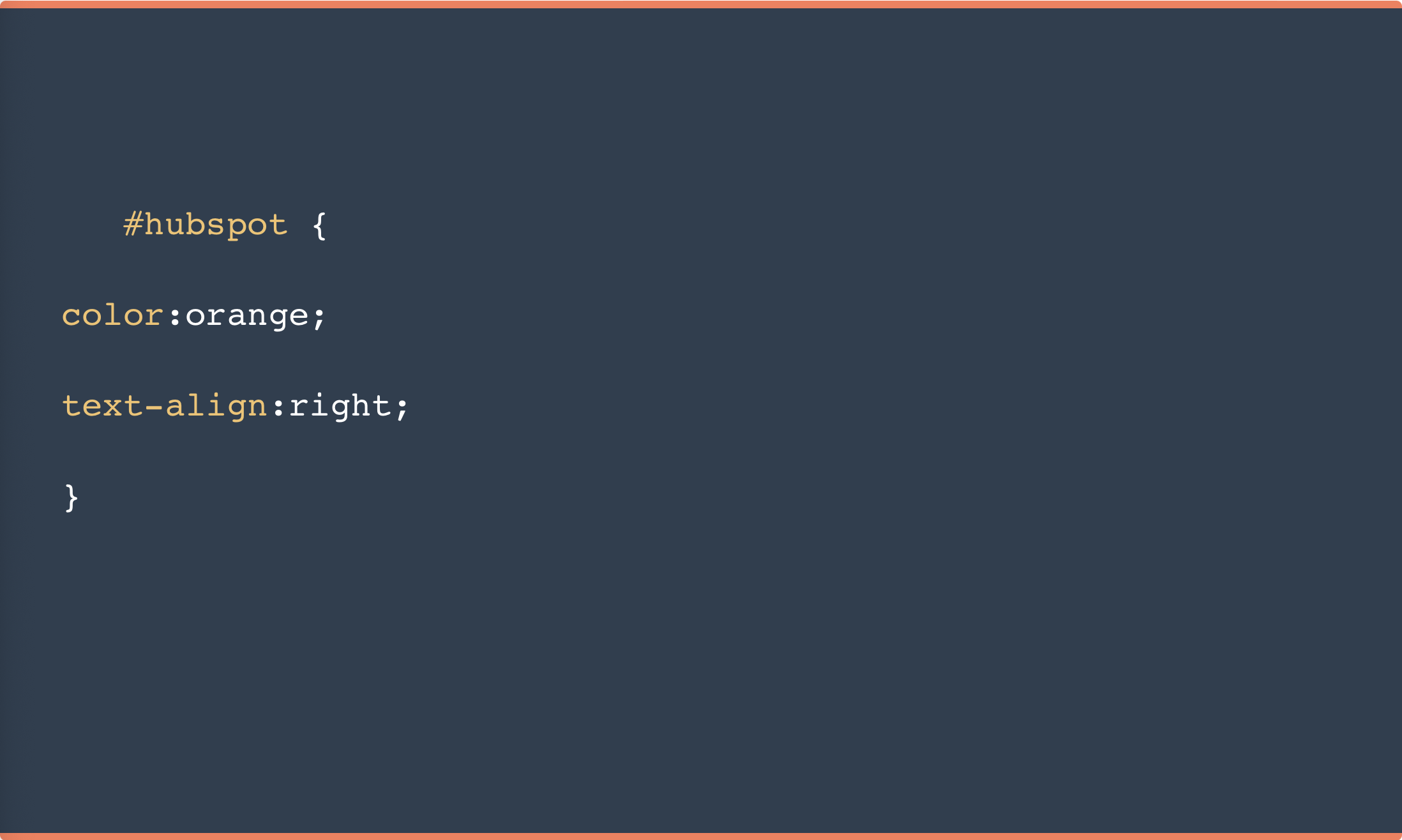 Ejemplo de archivo CSS para aplicación de un selector de ID en HTML