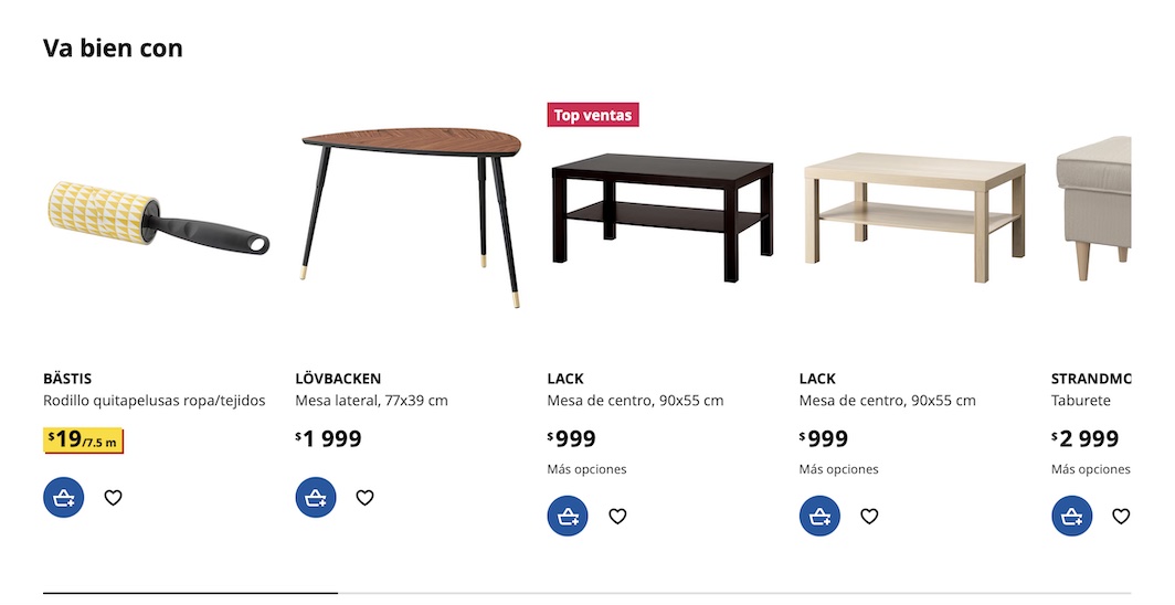 Venta cruzada ejemplo de IKEA