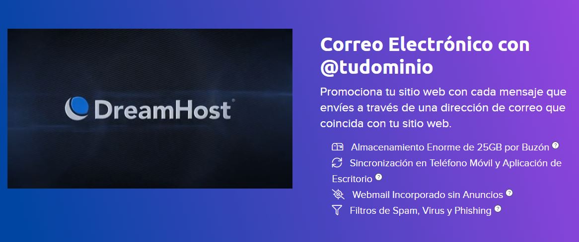 Email hosting: DreamHost