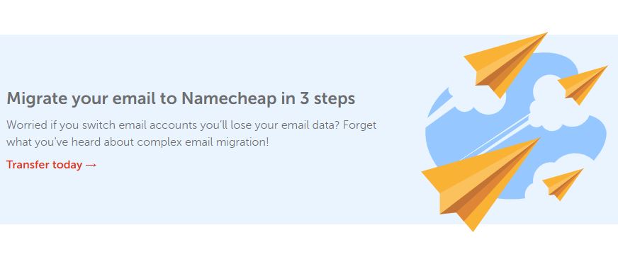 Email hosting: Namecheap
