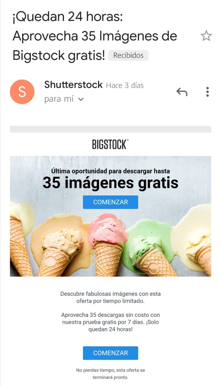 Ejemplos de correos electrónicos de empresas: Shutterstock