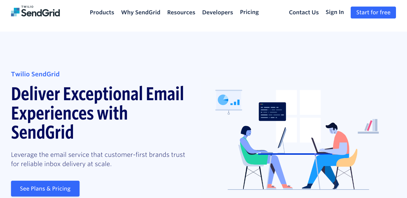 Herramientas gratuitas de email marketing: SendGrid