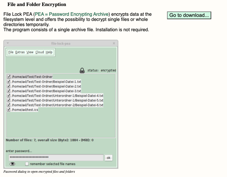 Software de encriptación de datos: File Lock PEA