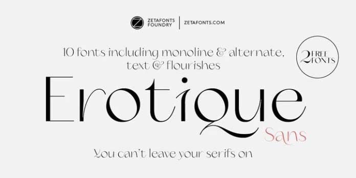 Fuentes caligráficas gratis: Erotique Sans